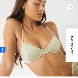 Montce dainty bikini top & high-waisted bottoms